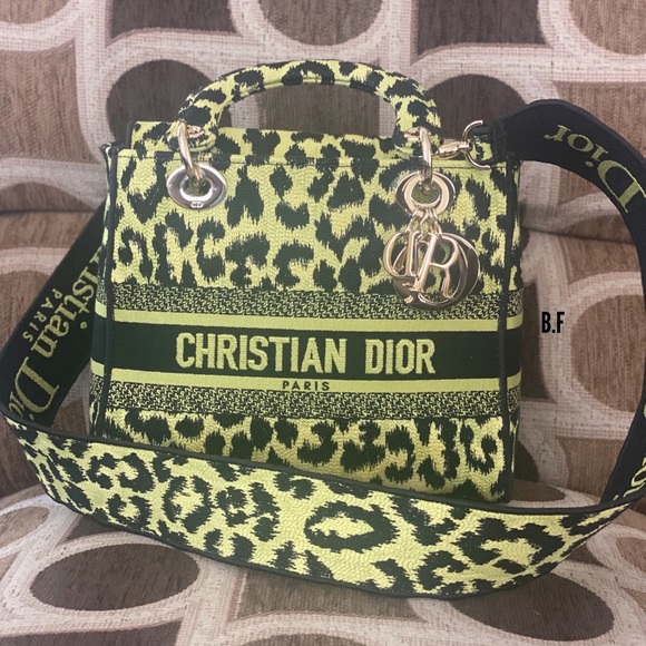 DIOR MEDIUM LADY D-LITE LIME POP MIZZA EMBROIDERY BAG! BRAND NEW! - Picture 11 of 14
